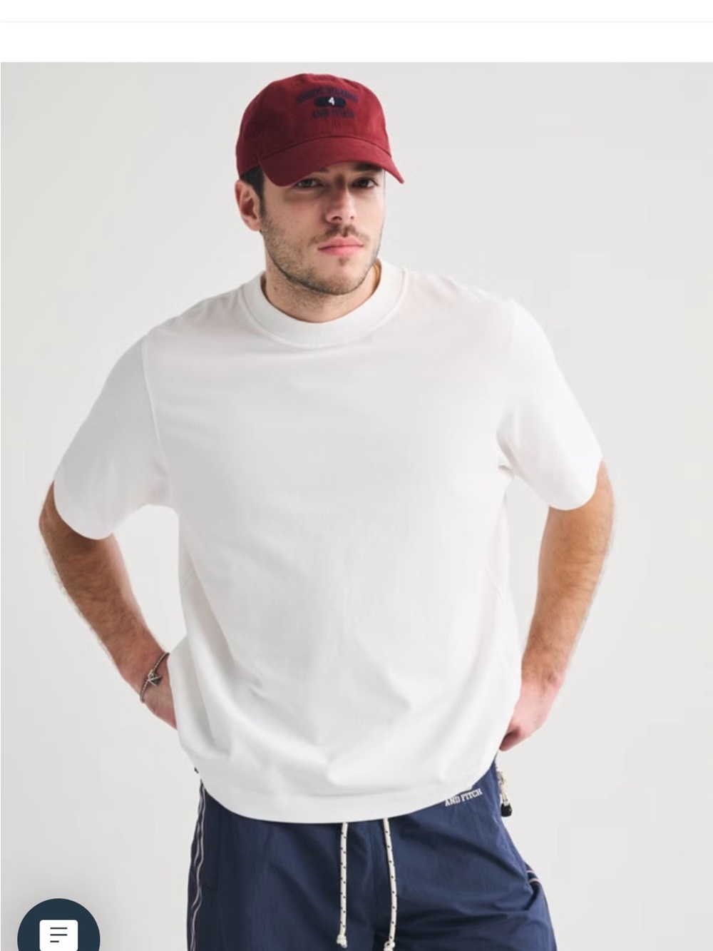 Abercrombie & Fitch White Crewneck Short Sleeve Tee